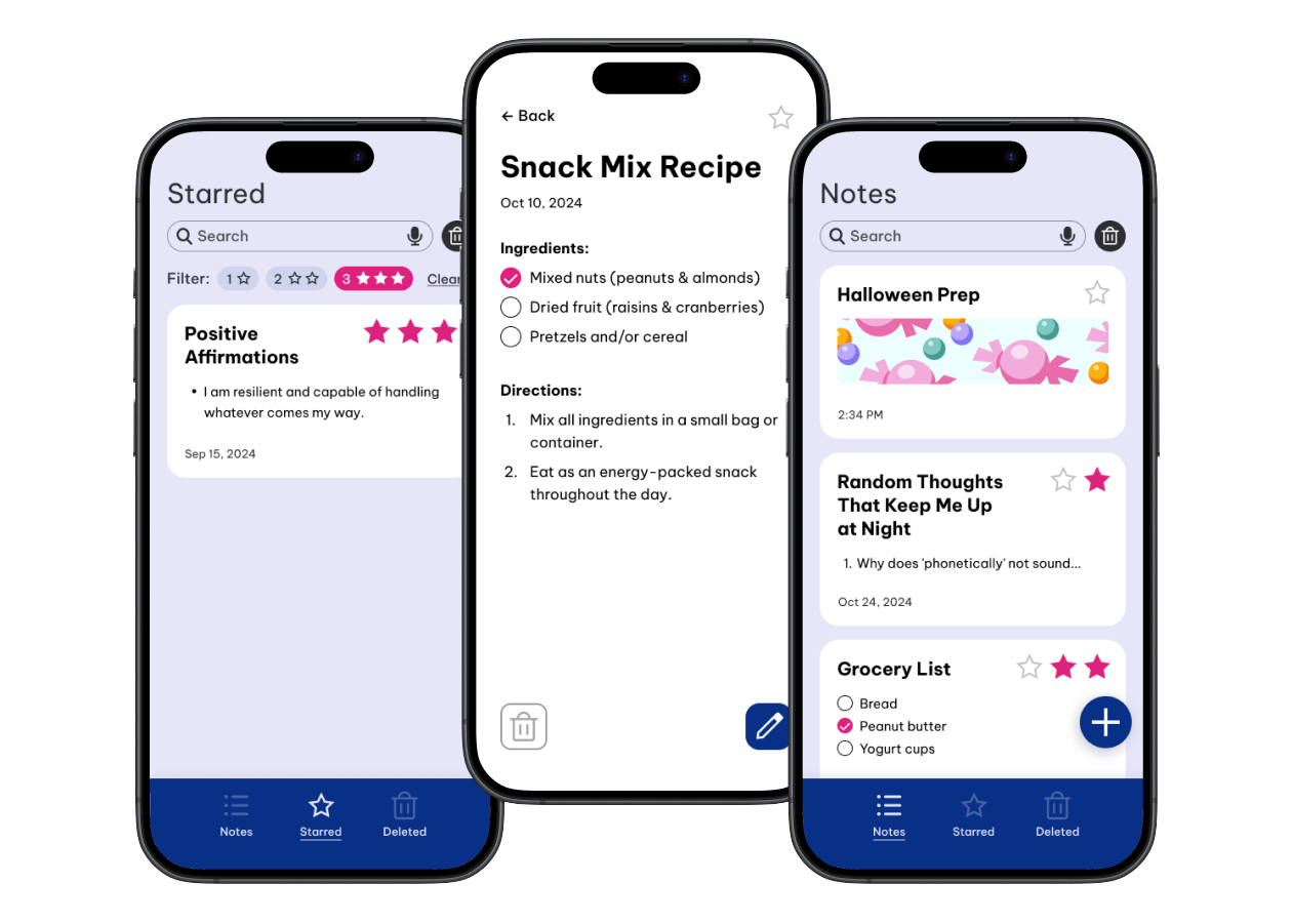 Notes App Mockup